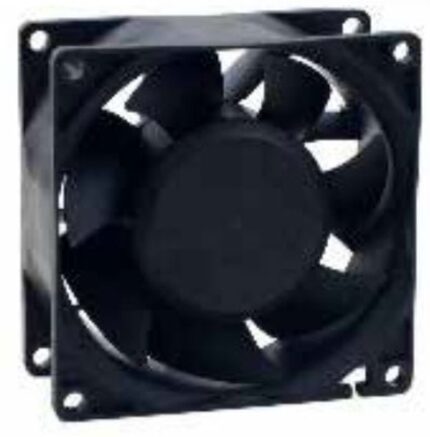 8008684098 MR8038H12B-RSR, Fan Tubeaxial 12VDC Square - 80mm L x 80mm H Ball 88.6 CFM (2.48m³/min) 2 Wire Leads Hirschmann