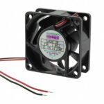 8008626580 F6025E12B-FSR, Fan Tubeaxial 12VDC Square - 60mm L x 60mm H Ball 24.0 CFM (0.672m³/min) 2 Wire Leads Hirschmann