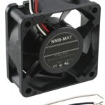 8008639622 2410SB-04W-B29-B50, Fan Tubeaxial 12VDC Square - 60mm L x 60mm H Ball 14.5 CFM (0.406m³/min) 3 Wire Leads Hirschmann
