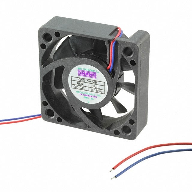 doc049839068 8008639709 G5015H24B-RSR, Fan Tubeaxial 24VDC Square - 50mm L x 50mm H Ball 13.0 CFM (0.364m³/min) 2 Wire Leads Hirschmann — изображение 1
