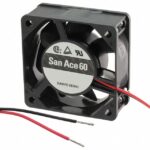 8005415213 109R0624S4021, DC Fans Axial Fan, 60x60x25mm, 24VDC, 23CFM, 1.92W, 33dBA, Ribless, Wire, Lock Sensor Hirschmann