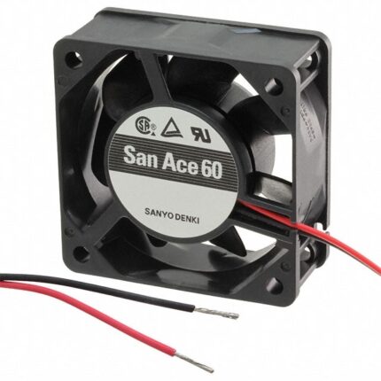 8008653655 9A0624G4021, Fan Tubeaxial 24VDC Square - 60mm L x 60mm H Ball 27.6 CFM (0.773m³/min) 2 Wire Leads Hirschmann