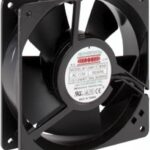 8008680629 UF12AMR12-BTHR-F, Fan Tubeaxial 115VAC Square - 120mm L x 120mm H Ball 106.0 CFM (2.97m³/min) 2 Terminals Hirschmann