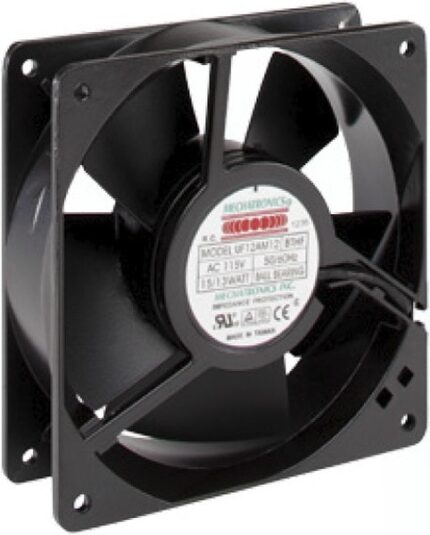 8008648692 UF12AMR23-BTHR-F, Fan Tubeaxial 230VAC Square - 120mm L x 120mm H Ball 106.0 CFM (2.97m³/min) 2 Terminals Hirschmann