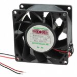 8008653874 MC8038U24B-FSR, Fan Tubeaxial 24VDC Square - 80mm L x 80mm H Ball 95.6 CFM (2.68m³/min) 2 Wire Leads Hirschmann