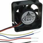 8008660108 AFB0412SHB-SP04, Fan Tubeaxial 12VDC Square - 40mm L x 40mm H Ball 14.8 CFM (0.414m³/min) 4 Wire Leads Hirschmann