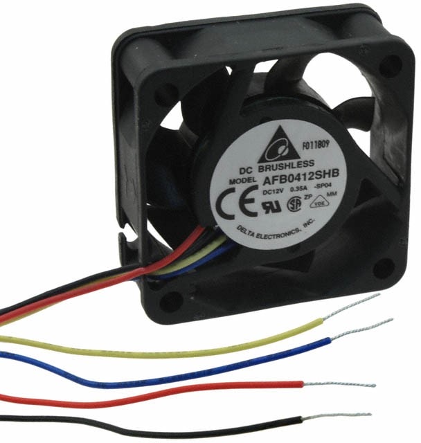 doc049856744 8008660108 AFB0412SHB-SP04, Fan Tubeaxial 12VDC Square - 40mm L x 40mm H Ball 14.8 CFM (0.414m³/min) 4 Wire Leads Hirschmann — изображение 1
