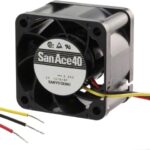 8018668353 109P0424G3D01, DC Fans DC Axial Fan, 40x40x28mm, 24VDC, Locked Rotor Sensor Hirschmann
