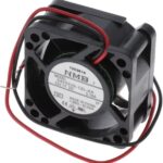 8008662236 04020VA-12L-AA-00, Fan Tubeaxial 12VDC Square - 40mm L x 40mm H Ball 2 Wire Leads Hirschmann