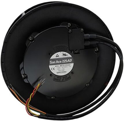 8008663817 9ADTS11P0F001, Fan Motorized Impellers 115VAC Round - 225mm Dia Ball 621.0 CFM (17.39m³/min) 4 Wire Leads Hirschmann