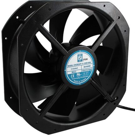 8008664593 OA280AP-11-1WB1868, Fan Tubeaxial 115VAC Square - 280mm L x 280mm H Ball 1300.0 CFM (36.40m³/min) 2 Wire Leads Hirschmann