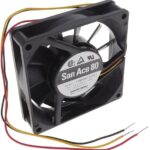 8008669651 109P0812C601, Fan Tubeaxial 12VDC Square - 80mm L x 80mm H Ball 37.8 CFM (1.06m³/min) 3 Wire Leads Hirschmann