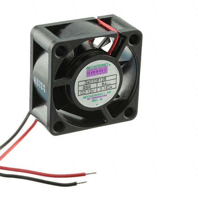 doc049875092 8008678698 G4020E12B-RSR, Fan Tubeaxial 12VDC Square - 40mm L x 40mm H Ball 11.7 CFM (0.328m³/min) 2 Wire Leads Hirschmann — изображение 1