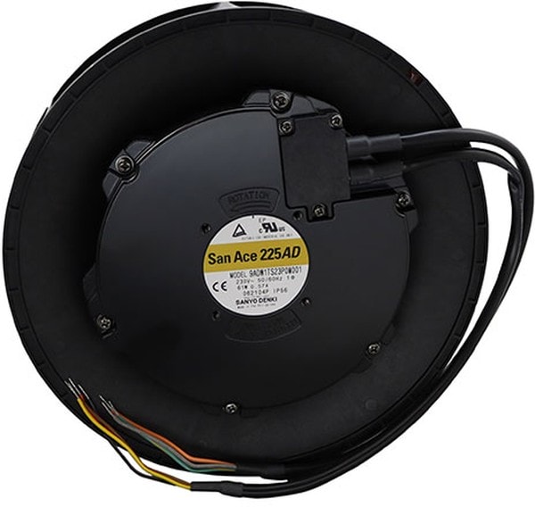 doc049876760 8008681009 9ADW1TS23P0M001, Fan Motorized Impellers 230VAC Round - 225mm Dia Ball 597.0 CFM (16.72m³/min) 4 Wire Leads Hirschmann — изображение 1