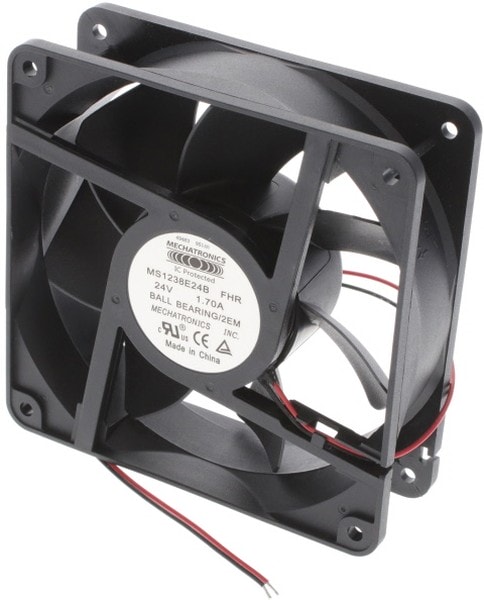 doc049883948 8008685929 MS1238E24B-FHR-2EM, Fan Tubeaxial 24VDC Square - 120mm L x 120mm H Ball 271.1 CFM (7.59m³/min) 2 Wire Leads Hirschmann — изображение 1