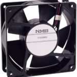 8008704359 11938ME-24P-GA-00, Fan Tubeaxial 24VDC Square - 119mm L x 119mm H Ball 181.3 CFM (5.08m³/min) 2 Wire Leads Hirschmann