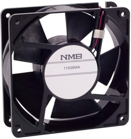 8008704359 11938ME-24P-GA-00, Fan Tubeaxial 24VDC Square - 119mm L x 119mm H Ball 181.3 CFM (5.08m³/min) 2 Wire Leads Hirschmann