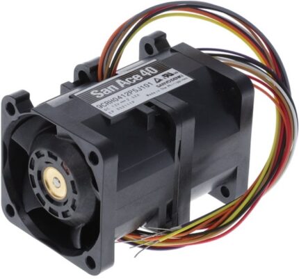 8008706609 9CRH0412P5J101, Fan Tubeaxial (Dual) 12VDC Square - 40mm L x 40mm H Ball 32.9 CFM (0.921m³/min) 4 Wire Leads per Fan Hirschmann