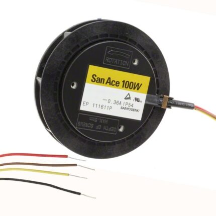 8008708239 9W1TM48P4G01, Fan Motorized Impellers 48VDC Round - 100mm Dia Ball 71.7 CFM (2.01m³/min) 4 Wire Leads Hirschmann