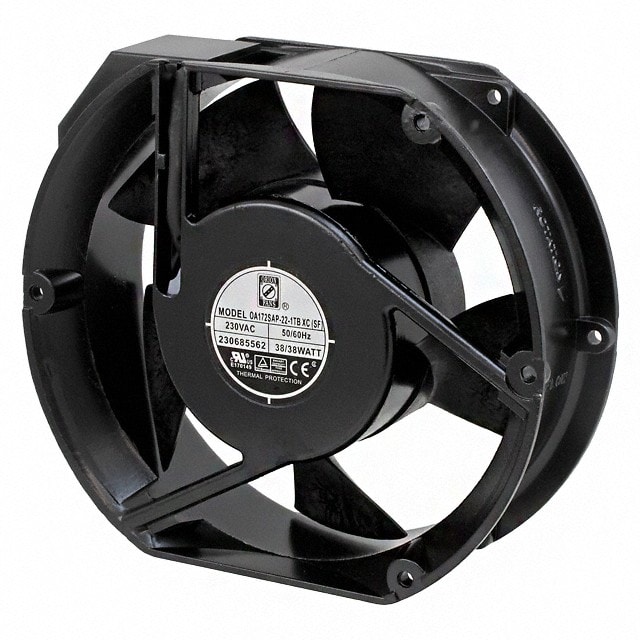 doc049947005 8018912797 OA172SAP-22-1TBXCSF, Fan Tubeaxial 230VAC Rectangular/Rounded - 172mm L x 150mm H Ball 293.0 CFM (8.20m³/min) 2 Terminals Hirschmann — изображение 1