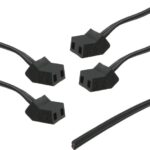 8019900673 C45-4DC-24, Fan Power Cord Fan Terminal Receptacle 45° (4) 12.0" (304.8mm) Open Wires Hirschmann