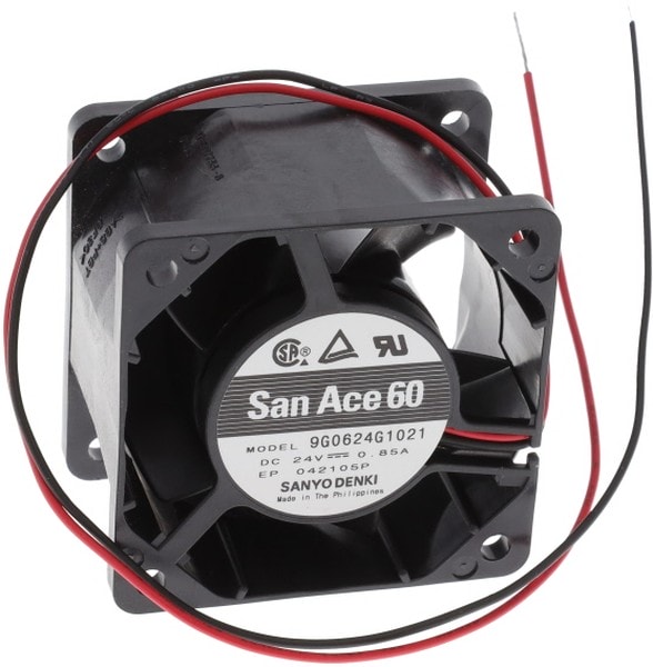 doc049978578 8022506455 9G0624G1021, DC Fans DC Axial Fan, 60x60x38mm, 24VDC, High Performance, Ribless, Ball, 2x Lead Wires Hirschmann — изображение 1