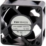 8033945390 CFM-3828BF-1180-556, Fan Tubeaxial 12VDC Square - 38mm L x 38mm H Ball 16.9 CFM (0.473m³/min) 2 Wire Leads Hirschmann
