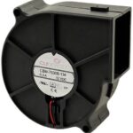 8033900141 CBM-7530BF-150-493-20, Fan Blower 12VDC Square/Rounded - 75.7mm L x 75.7mm H Ball 17.8 CFM (0.498m³/min) 3 Wire Leads Hirschmann