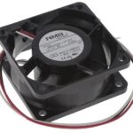 8033824181 06025SA-12T-ET-D0, Fan Tubeaxial 12VDC Square - 60mm L x 60mm H Ball 37.8 CFM (1.06m³/min) 3 Wire Leads Hirschmann