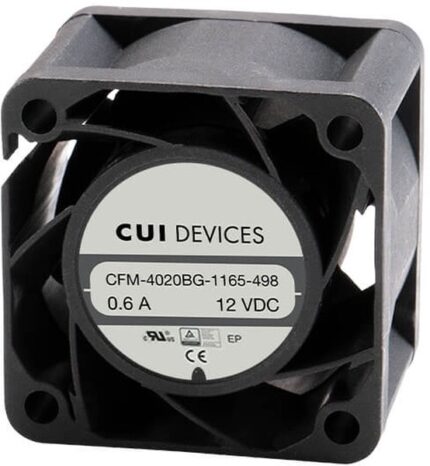 8033908458 CFM-4020BG-1185-523-20, Fan Tubeaxial 12VDC Square - 40mm L x 40mm H Ball 22.5 CFM (0.630m³/min) 3 Wire Leads Hirschmann