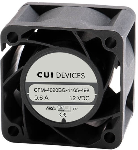doc050006165 8033908458 CFM-4020BG-1185-523-20, Fan Tubeaxial 12VDC Square - 40mm L x 40mm H Ball 22.5 CFM (0.630m³/min) 3 Wire Leads Hirschmann — изображение 1