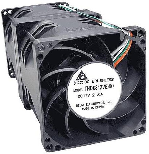 doc050013983 8033828411 THD0812VE-00, Fan Tubeaxial 12VDC Square - 80mm L x 80mm H Ball 195.0 CFM (5.52m³/min) 4 Wire Leads per Fan Hirschmann — изображение 1