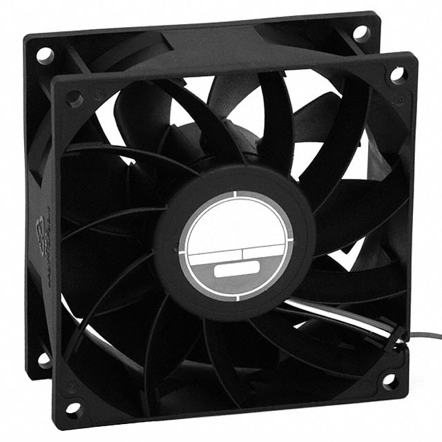 doc050016502 8033829762 OD9238-12LBVXC10A, Fan Tubeaxial 12VDC Square - 92.5mm L x 92.5mm H Ball 108.0 CFM (3.02m³/min) 4 Wire Leads Hirschmann — изображение 1