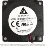 8033880049 BFB03505HA-C, Fan Blower 5VDC Square - 35mm L x 35mm H Ball 1.8 CFM (0.050m³/min) 2 Wire Leads Hirschmann