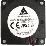 8033830823 BFB03512MA-CR00, Fan Blower 12VDC Square - 35mm L x 35mm H Ball 1.6 CFM (0.045m³/min) 3 Wire Leads Hirschmann