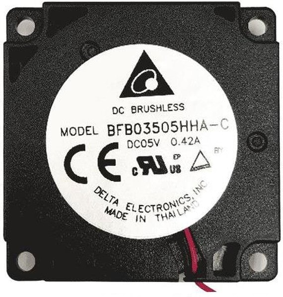 doc050019587 8033830823 BFB03512MA-CR00, Fan Blower 12VDC Square - 35mm L x 35mm H Ball 1.6 CFM (0.045m³/min) 3 Wire Leads Hirschmann — изображение 1