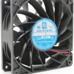 8033833372 OD1238-12MBVXE10A, Fan Tubeaxial 12VDC Square - 120mm L x 120mm H Ball 215.0 CFM (6.02m³/min) 4 Wire Leads Hirschmann