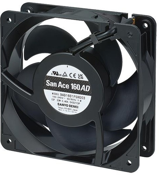 doc050028479 8025834289 9AD1601H5HT01, EC Fans AC, DC Axial Fan, 160x160x51mm, 100-240VAC, Term, Low Noise, Speed Sensor, IP56 Hirschmann — изображение 1