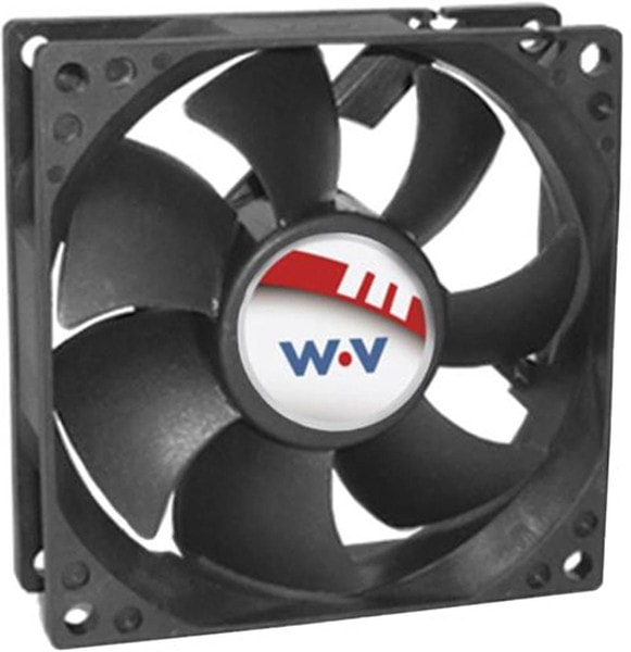 doc050030343 8034053155 DC0802512L2B-2T0, Fan Tubeaxial 12VDC Square - 80mm L x 80mm H Ball 66.4 CFM (1.86m³/min) 2 Wire Leads Hirschmann — изображение 1