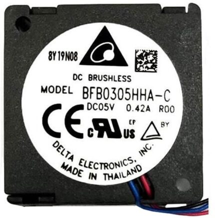 8033836052 BFB0312MA-C, Fan Blower 12VDC Square - 30mm L x 30mm H Ball 1.2 CFM (0.034m³/min) 2 Wire Leads Hirschmann