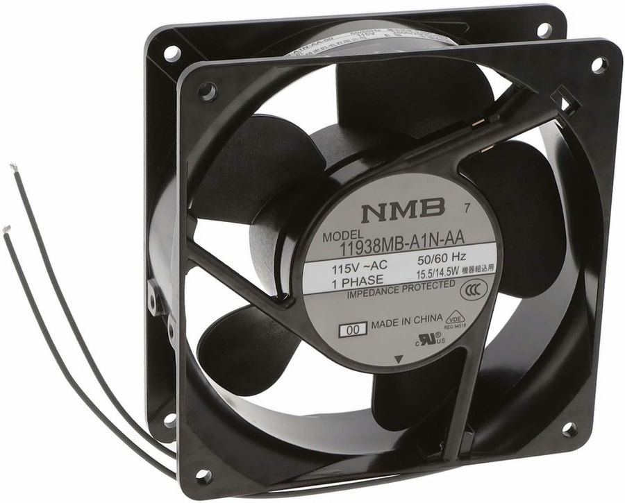 doc050036713 8033837358 11938MB-A1N-AA-00, Fan Tubeaxial 115VAC Square - 119mm L x 119mm H Ball 102.0 CFM (2.86m³/min) 2 Terminals Hirschmann — изображение 1