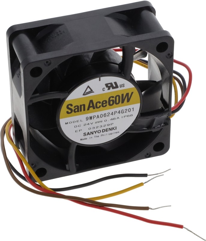 doc050052422 8018700346 9WPA0624P4G201, DC Fans Axial Fan, 60x60x25mm, 24VDC, Splash/Dust Proof, -40 Degree C, Tach/PWM, IP68 Hirschmann — изображение 1