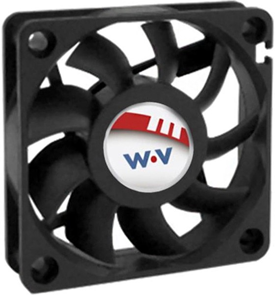 doc050053510 8033870479 DC0601512M2B-2T0, Fan Tubeaxial 12VDC Square - 60mm L x 60mm H Ball 21.7 CFM (0.608m³/min) 2 Wire Leads Hirschmann — изображение 1
