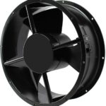 8033843450 OA254EC-22-1TBXC, Fan Tubeaxial 230VAC Round - 254mm Dia Ball 830.0 CFM (23.24m³/min) 2 Terminals Hirschmann