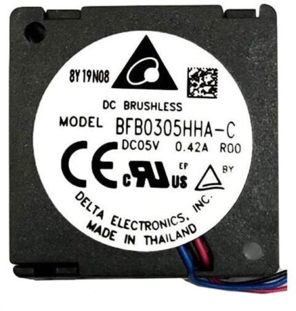 8033939907 BFB0312HA-C, Fan Blower 12VDC Square - 30mm L x 30mm H Ball 1.5 CFM (0.042m³/min) 2 Wire Leads Hirschmann