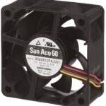 8033889343 9RA0648P4J0011, Fan Tubeaxial 48VDC Square - 60mm L x 60mm H Ball 38.8 CFM (1.09m³/min) 4 Wire Leads Hirschmann
