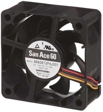 8033947504 9RA0624H4002, Fan Tubeaxial 24VDC Square - 60mm L x 60mm H Ball 2 Wire Leads Hirschmann