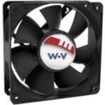 8033924182 DC1203812L2B-BT0, Fan Tubeaxial 12VDC Square - 120mm L x 120mm H Ball 114.7 CFM (3.21m³/min) 4 Wire Leads Hirschmann