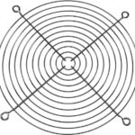 8008621987 G200-12, 200mm Dia Fan Finger Guard Steel, Chrome Plated 11 Rings Hirschmann