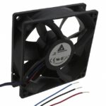 8033848820 AFB0912SH-TZUG, Fan Tubeaxial 12VDC Square - 92mm L x 92mm H Ball 102.6 CFM (2.87m³/min) 3 Wire Leads Hirschmann